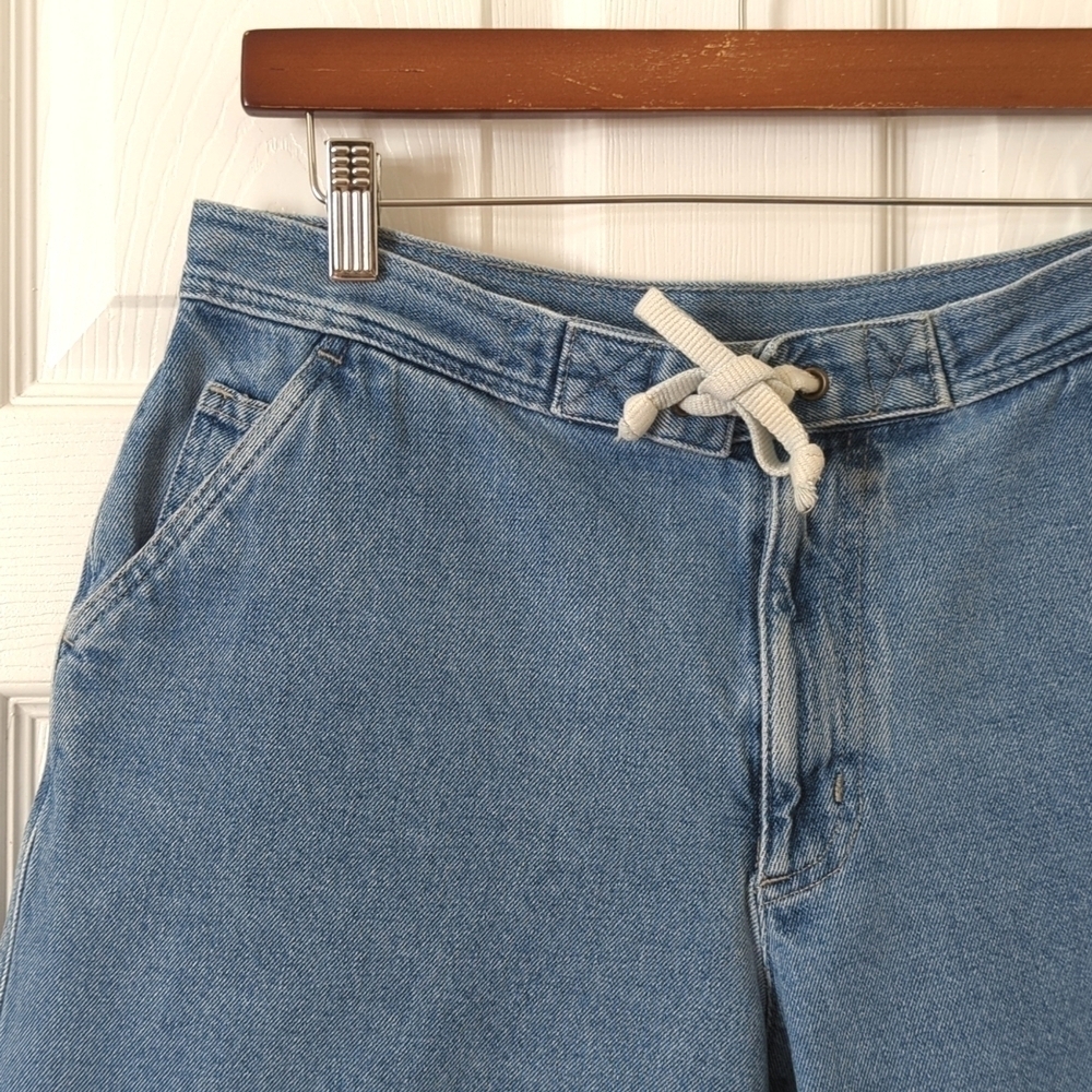 OP 90's Vintage Classic Medium Wash High Waisted Relaxed Fit Jean Shorts 11/12 - Picture 7 of 12